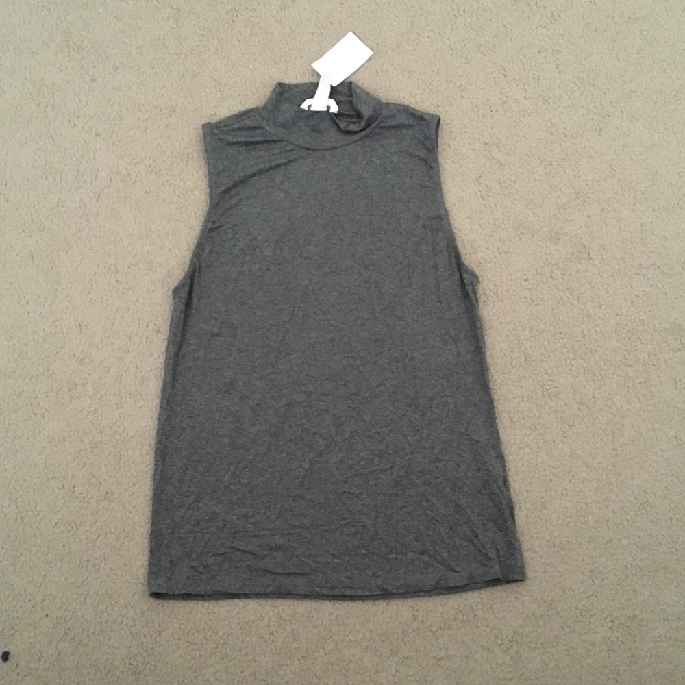 H&M Gray Turtleneck Tank Top